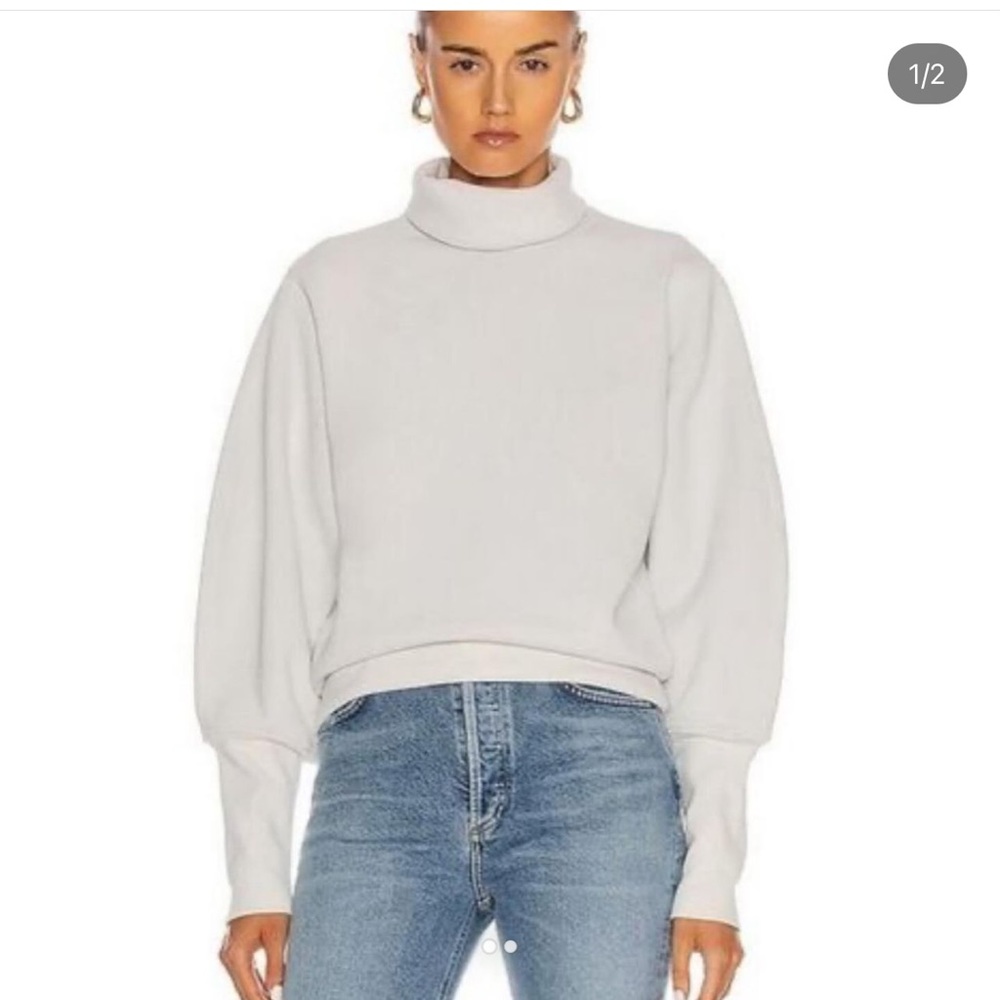 Agolde crop balloon sleeve sweatshirt
